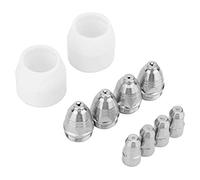DGLDCSHUAI P80 10pcs Electrode Nozzle Plasma Consumable Cutter Torch Silk Electrode Tip Set