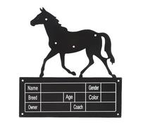 DGLDCSHUAI Panneau de stalle de Cheval en métal élégant, Plaque Nominative de stalle de Cheval Rechargeable avec Trous de Montage, décor de Grange