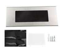 DGLDCSHUAI Plaque de numéro de maison solaire LED en acier inoxydable pour maison, cour, fermes