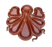 DGLDCSHUAI Plateau de Service Alimentaire Plateau de Service Alimentaire en Bois réutilisable Unique pour Noix collations Charcuterie Fromage Fruits (Poulpe A)