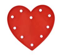 DGLDCSHUAI Veilleuse en forme de coeur 10 LED, alimentée par batterie, lumière chaude, lampe en forme d'amour pour enfants, avec trou de crochet, pour chambre d'enfant (Rouge)