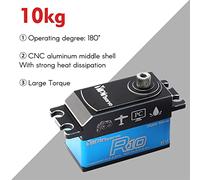 DGLDCSHUAI YIPINServo 15KG Servo numérique à Engrenages métalliques étanche pour 1/8 1/10 échelle RC Voitures Robot manipulateur (10KG)