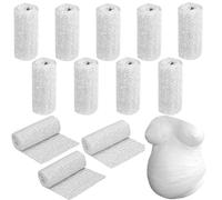 DGMI 12 Rouleaux Bande de Platre pour Moulage Main, Bandes Plâtrées en Tissu, Bande Platre, pour Moulage Corps, Sculpture, DIY, Masques, Ventre Grossesse (15 cm x 2,7 m)
