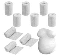 DGMI 12 Rouleaux Bande de Platre pour Moulage Main, Bandes Plâtrées en Tissu, Bande Platre, pour Moulage Corps, Sculpture, DIY, Masques, Ventre Grossesse (10 cm x 2,7 m)