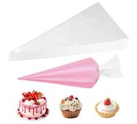 DGN 100 Pièces Poches à Douilles pour Pâtisserie, 50x26 cm Poche à Douille Jetable, Poche Plastique pour Douille, Grande Poches à Pâtisserie pour Decoration Gateaux, Biscuits et Pâtisseries Maison