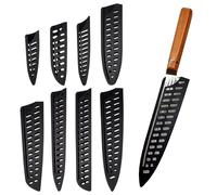 DGN 8 Pièces Protège-Couteaux Universel, Housse de Protection pour Lames de Couteaux en Plastique, Design Perforé et Respirant, Fourreau Couteau de Cuisine pour Tous les Types de Couteaux
