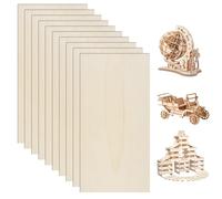 DGN Lot de 10 Feuilles de Bois de Balsa, 200x100x2 mm Feuilles de Tille