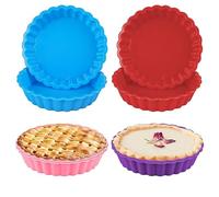 DGN Moule à tarte en silicone, 11 cm, mini moules anti-adhésifs pour tartes et quiches
