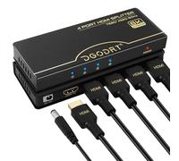 DGODRT Répartiteur HDMI 8K 1 entrée 4 sorties, répartiteur HDMI 1x4 8K @ 60 Hz prise en charge 3D HDR