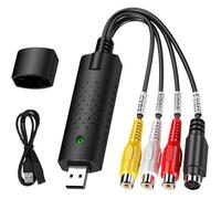 Dgodrt Usb Convertisseur Video Audio Vhs Vcr Hi8 Mini Dv Vers Analogique Numérique Audio Vidéo Usb Carte De Capture Transfère Num