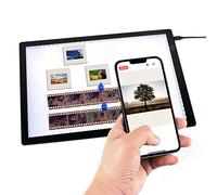 DGODRT Visionneuse de diapositives rétroéclairée pour visionner et scanner des photos, des diapositives et des films négatifs, scanner de boîte lumineuse ultra mince avec 3 luminosités réglables,