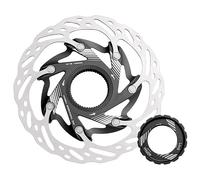 DGOINGPI Disque de Frein hydraulique pour vélo, Disque de Verrouillage Central, 140MM 160MM, Coupe-Vent, VTT, Cyclisme, Rotors en Acier au Carbone(Black 140mm 2PCS)