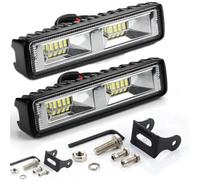 DGOINGPI Feux avants auto Lot de 2 projecteurs LED 12 V 24 V 36 W pour voiture, moto, camion, bateau, tracteur, remorque, tout-terrain LED Phare pour(Aluminum alloy)