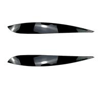 DGOINGPI Headlight Eyebrow Trim Convient pour VW Polo 4 MK4 9N 9N3 2005-2009, Couvercle de paupières de Phare ABS Noir Brillant, Sourcils Eyelids Frame(Gloss Black)