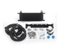 DGOINGPI Kit de Refroidisseur d'huile 13 rangées, modèle M, avec Adaptateur Sandwich pour Thermostat, Support de Montage pour Tuyau AN10 tressé en Acier Nylon(Black 1 Piece)