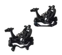 DGOINGPI Le Frein à Disque de vélo de VTT d'alliage d'aluminium est PM 160mm étrier mécanique de Frein à Disque de vélo de Montagne(Black Front and Rear)