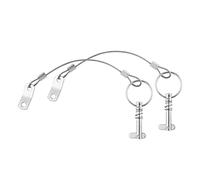 DGOINGPI Matériel de Pont 2X 6.3mm 1/4 Pouce goupille à dégagement Rapide avec lanière pour matériel Marin de charnière de Pont supérieur de Bateau Quincaillerie Marine