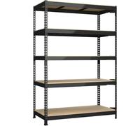DGOINGPI Organisateur Outils Étagères de Rangement réglables pour Garage, 5 étagères, étagères Robustes, étagères de Rangement Utilitaires en métal pour entrepôt Organizer Tool