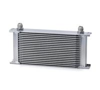 DGOINGPI Refroidisseur d'huile Moteur Universel en Aluminium de Type Britannique, 19 rangées, avec Adaptateur Femelle 10AN vers mâle 8AN 6AN LZ7019(White)