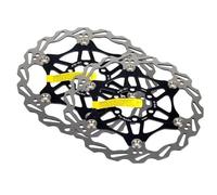 DGOINGPI Rotor de Frein à Disque Flottant pour vélo Tout Terrain, Dissipation Thermique, 140mm, 160mm, 180mm, 203mm, Accessoires de Cyclisme(2PC 160-180mm Black)
