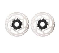 DGOINGPI Rotors de Verrouillage de Disque Central de Frein de vélo VTT, 203mm 180mm 160mm 140mm en Acier 1.8mm adaptés à Toutes Les Plaquettes pour vélo(CL-140mm Black 2pcs)