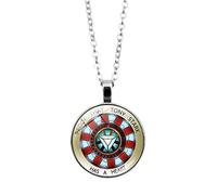 DGP Iron Man Tony Stark Phosphorescent Crystal Reactor Arc Heart Collier Pendentif