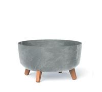 Prosperplast DGRL400LE Pot de Fleurs avec Pieds - 20,7 x Ø 38 cm - Pot de Fleurs en béton - Effect Gracia - Gris