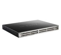 D-Link DGS-3130-54PS Géré L3 Gigabit Ethernet (10/100/1000) Connexion Ethernet, supportant l'alimentation via ce port (PoE) Noir, Gris