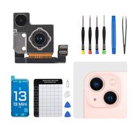 DGSCSMY Pour iPhone 13 Caméra Arrière Remplacement OEM pour iPhone 13 Mini Main Arrière Double 12MP Caméra Objectif Smart HDR Photos Réparation Assemblée Fix Kit Outils Kit Magnétique Pad A2631 A2633