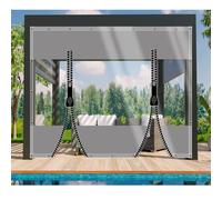 DGSFES Bâche de Protection Exterieur Bache Transparente avec œIllets 1,8mx1,8m,600g/m² Bache Epaisse PVC Impermeable avec 2 Porte Fermeture Eclair pour Terrasse Serre Jardin Pergola Poule