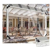 DGSFES Bâche de Protection Exterieur Bache Transparente avec œIllets 2mx4,2m,600g/m² Bache Epaisse PVC Impermeable avec 2 Porte Fermeture Eclair pour Terrasse Serre Jardin Pergola Poule