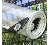 DGSFES Bâche Transparente 1mx2.1m pour Pergola avec Œillets Extérieur imperméable, 420 g/m² Protection pour Mobilier de Jardin, Terrasse, Serre, Plantes - Personnalisable