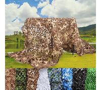 DGSFES Filet de Camouflage Désert 1x1m,Filet Militaire Ombrage Terrasse Pergola Chasse Voiture Exterieur,Toile D'ombrage Oxford 210D,Filet Camouflage Renforcé for Protection Jardin