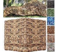 DGSFES Filet De Camouflage Renforcé,Filet Camouflage Militaire en Tissu Oxford,Filet D'ombrage De Jardin Pergola,Filet Camouflage Chasse,Filet De Protection Solaire Jardin,Région Sauvage,3X7m