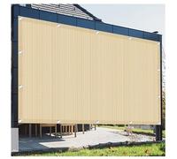 DGSFES Filet d'Ombrage Rectangulaire Crème Blanc 10mx12m- Filet Pare Soleil Extérieur 90% UV -Brise-Vue Balcon avec Œillets-180GSM HDPE Toile d'Ombre Jardin, Terrasse, Pergola
