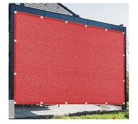 DGSFES Filet d'Ombrage Rectangulaire Rouge 10mx10m- Filet Pare Soleil Extérieur 90% UV -Brise-Vue Balcon avec Œillets-180GSM HDPE Toile d'Ombre Jardin, Terrasse, Pergola