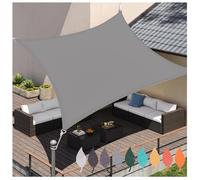 DGSFES Voile d'ombrage Imperméable 2mx12m-Rectangulaire Toile Ombrage Extérieur Résistante UV 95% pour Jardin, Terrasse - avec Anneaux D+Corde (Gris foncé)