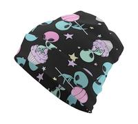 Dgsxynth Bonnet en tricot, joli petit hérisson, bonnet pour course à pied, cyclisme, sports de plein air, Alien, Taille unique