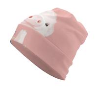 Dgsxynth Bonnet en tricot, mignon hérisson, bonnet pour course à pied, cyclisme, sports de plein air, Cochon - Rose, Taille unique