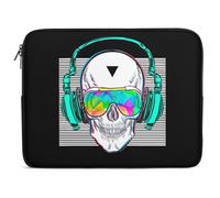 Dgsxynth Housse pour ordinateur portable 10" Motif crâne Rock and Roll