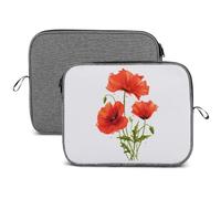 Dgsxynth Housse pour ordinateur portable 13" Motif coquelicot Rouge