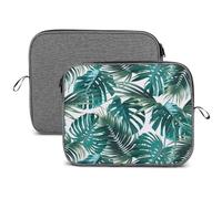 Dgsxynth Housse pour ordinateur portable 14" Motif feuille de palmier et flocon de neige Monstera