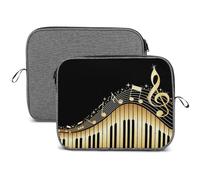 Dgsxynth Housse pour ordinateur portable 14", notes de musique flocon de neige