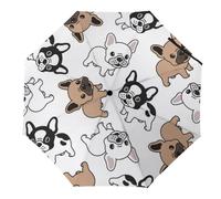 Dgsxynth Parapluie pliable avec notes de musique - Parapluie de voyage coupe-vent et imperméable, Joli bouledogue français, Manuel