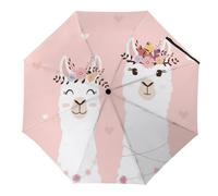 Dgsxynth Parapluie pliable avec notes de musique - Parapluie de voyage coupe-vent et imperméable, Joli lama., Manuel