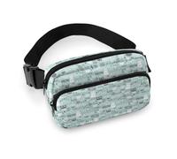 Dgsxynth Sac banane mexicain Dia De Muertos - Sac banane réglable pour course à pied, marche, randonnée, Adorable chat vert, 20x13cm