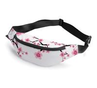 Dgsxynth Sac banane, ours polaire, sac banane réglable pour course à pied, marche, randonnée, Plum Blossom, 36*15cm