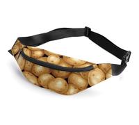 Dgsxynth Sac banane réglable pour course à pied, marche, randonnée Motif chiot labrador noir, Pommes de terre fraîches, 36*15cm