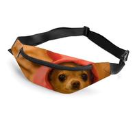 Dgsxynth Sac banane, sac banane fruité pastèque, sac banane réglable pour course à pied, marche, randonnée, Chihuahua déprimé., 36*15cm