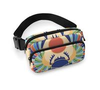 Dgsxynth Sac banane, sac banane réglable pour course à pied, marche, randonnée, Scarabée égyptienne, 20x13cm